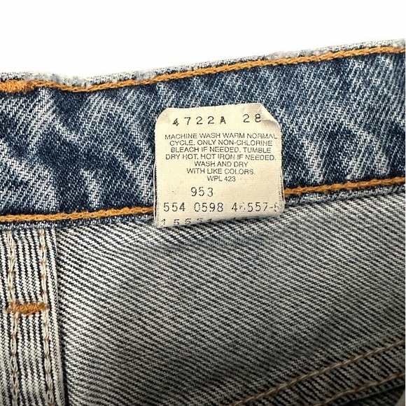 Levi’s Relaxed Fit Tapered Leg 550 Jeans Size 10 REG M Medium Blue Wash - Picture 8 of 10